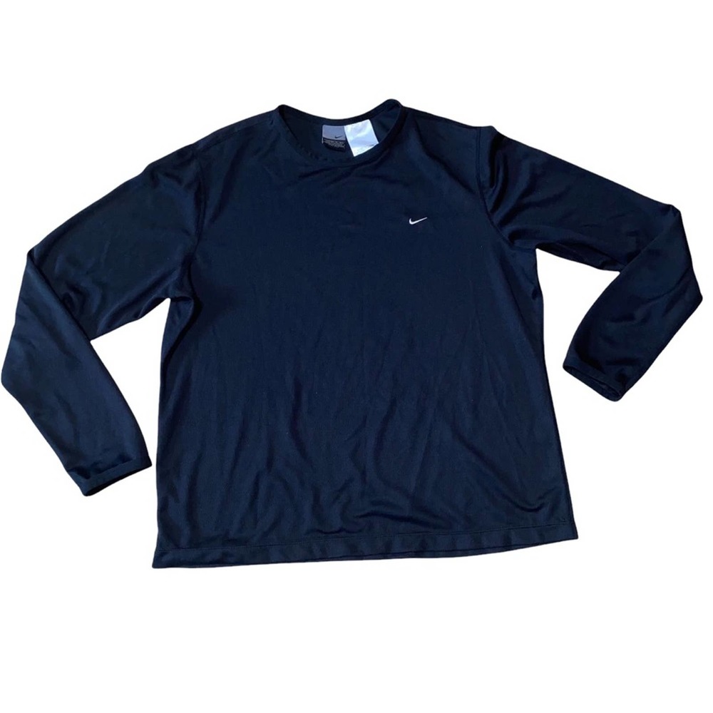 Nike Dri-Fit Athleisure Pullover Black Long Sleeve T-Shirt size XL